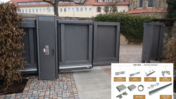 Автоматические стальные телескопичные наборы оборудования мотора консервооткрывателя сползая ворот