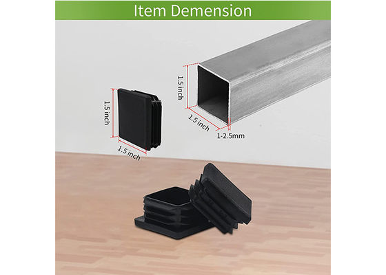 Прямоугольный столб загородки покрывает нейлон черноты 75mm x 75mm 200x200 4x4 пластиковый