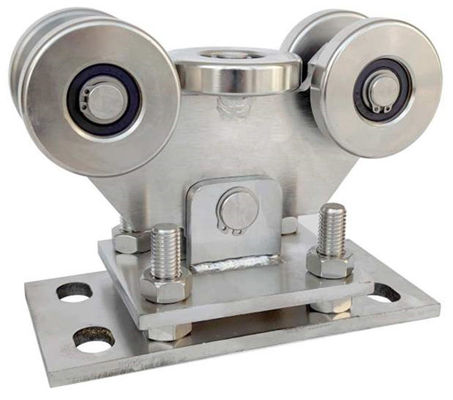 Колесо ворот регулируемые 5 SS304 68mm консольное для следа 80X80